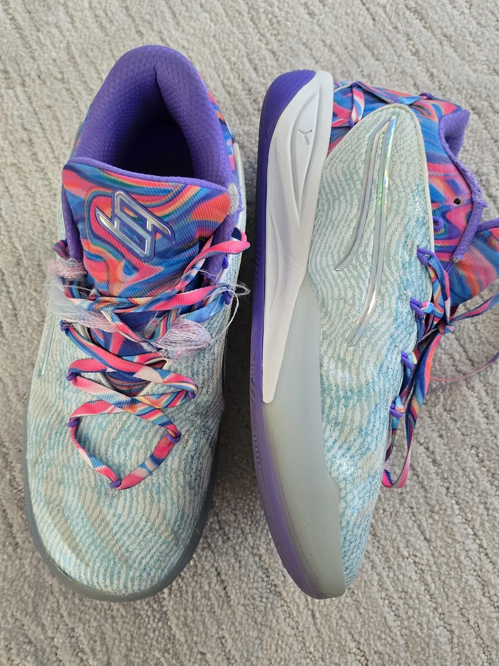 Puma Girl's Multicolor Blue-Purple Athletic Sneakers